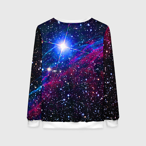 Женский свитшот Открытый космос Star Neon / 3D-Белый – фото 2