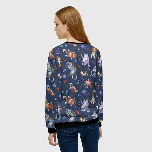 Женский свитшот Морские Котики: Цветное / 3D-Черный – фото 4