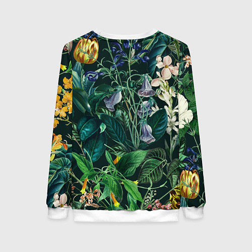 Женский свитшот Цветы Темный Сад / 3D-Белый – фото 2