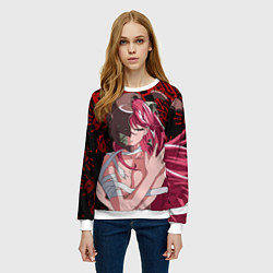 Свитшот женский Elfen Lied 3D, цвет: 3D-белый — фото 2