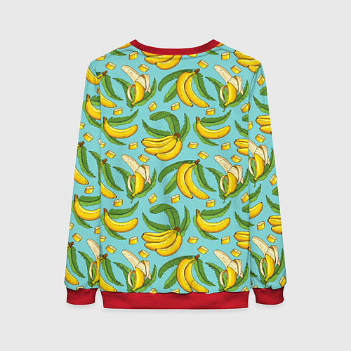 Женский свитшот Banana pattern Summer Fashion 2022 / 3D-Красный – фото 2