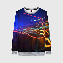 Свитшот женский Neon vanguard pattern Lightning Fashion 2023, цвет: 3D-меланж