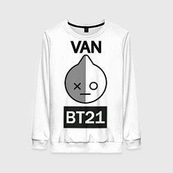 Свитшот женский BTS VAN BT21, цвет: 3D-белый