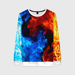 Женский свитшот Огонь - Вода Инь - Янь