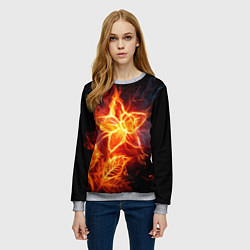 Свитшот женский Flower Neon Fashion 2035 Flame, цвет: 3D-меланж — фото 2