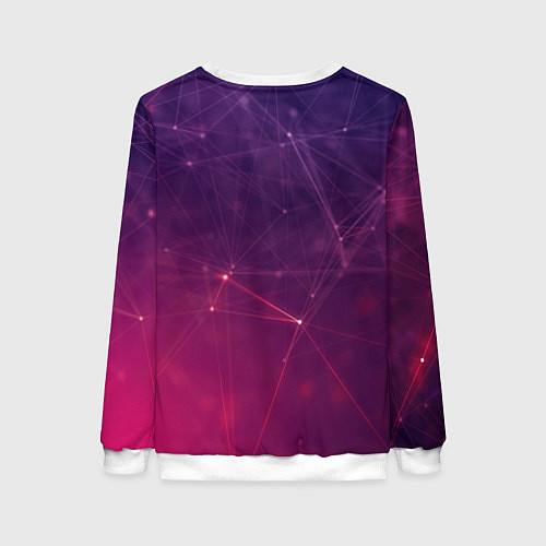 Женский свитшот Абстрактные взаимосвязанные линии / 3D-Белый – фото 2