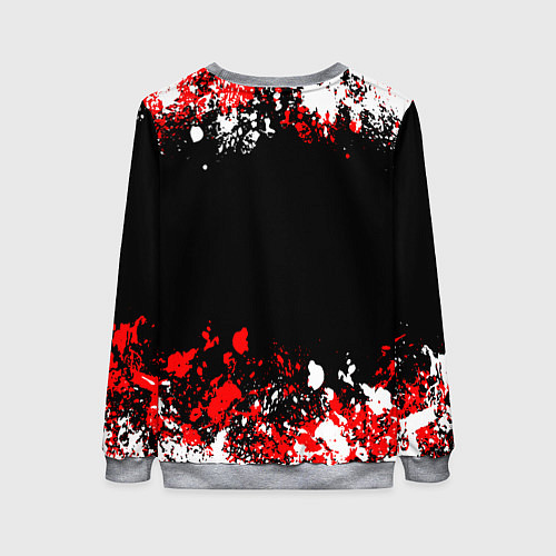 Женский свитшот Powerwolf брызги красок / 3D-Меланж – фото 2