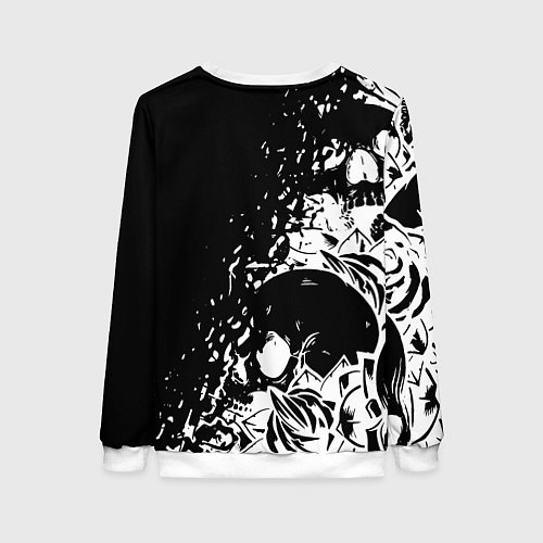 Женский свитшот Sabaton - сабатон черепа / 3D-Белый – фото 2