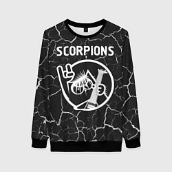Свитшот женский Scorpions КОТ Трещины, цвет: 3D-черный