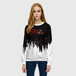 Свитшот женский Stray kids - changbin, цвет: 3D-белый — фото 2