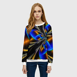 Свитшот женский Neon vanguard pattern Fashion 2023, цвет: 3D-белый — фото 2