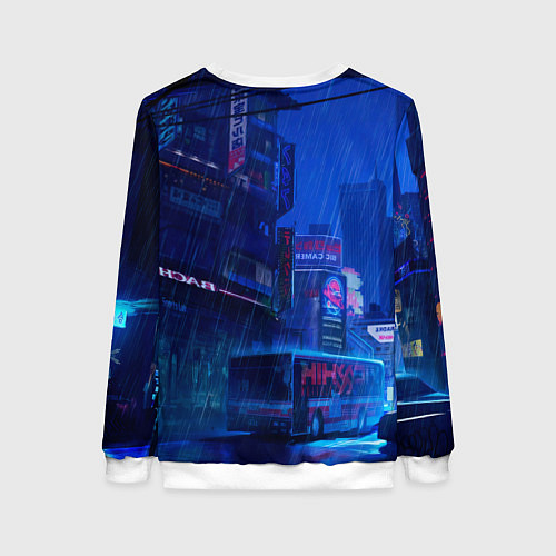 Женский свитшот Johnny Cyberpunk2077 / 3D-Белый – фото 2