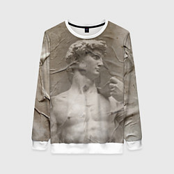 Женский свитшот Микеланджело Буонарроти Давид Пост-арт Michelangel