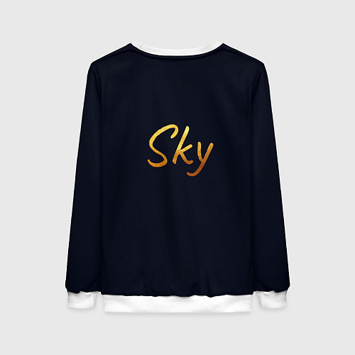 Женский свитшот Sky Кошачья Маска / 3D-Белый – фото 2