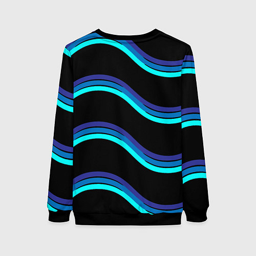 Женский свитшот BlueMini HuggyWuggyPoppy Playtime / 3D-Черный – фото 2