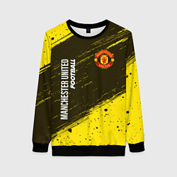 Свитшот женский MANCHESTER UNITED Football - Краска, цвет: 3D-черный