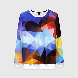 Женский свитшот Абстрактный цветной узор из треугольников Abstract