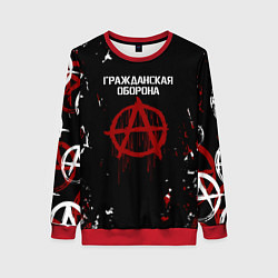 Свитшот женский Гражданская оборона A, цвет: 3D-красный