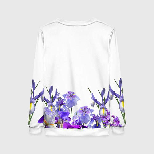 Женский свитшот Любимые Ирисы / 3D-Белый – фото 2
