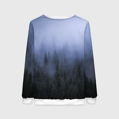 Женский свитшот Лес в ночи / 3D-Белый – фото 2