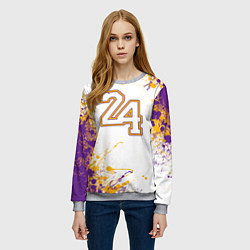 Свитшот женский Коби Брайант Lakers 24, цвет: 3D-меланж — фото 2