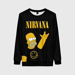 Женский свитшот NIRVANA ГОМЕР СИМПСОН, SIMPSONS