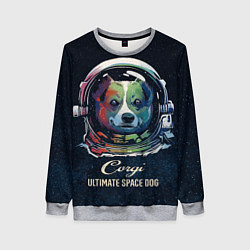 Женский свитшот Корги Космонавт Corgi Space Dog