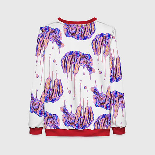 Женский свитшот Liquid hands / 3D-Красный – фото 2