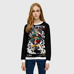 Свитшот женский МУГИВАРА ЛУФФИ И ЗОРО Ван Пис, цвет: 3D-белый — фото 2
