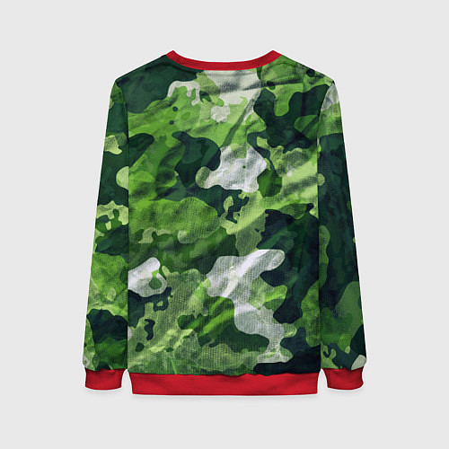 Женский свитшот Camouflage Pattern Камуфляж Паттерн / 3D-Красный – фото 2