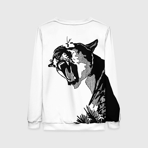 Женский свитшот Born to be wild! Cougar / 3D-Белый – фото 2
