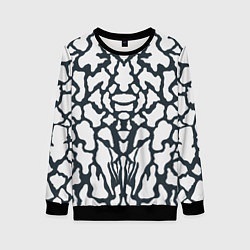 Свитшот женский Animal Black and White Pattern, цвет: 3D-черный