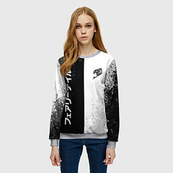 Свитшот женский FAIRY TAIL BLACK AND WHITE LOGO, цвет: 3D-меланж — фото 2