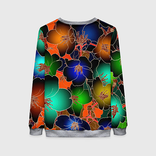 Женский свитшот Vanguard floral pattern Summer night Fashion trend / 3D-Меланж – фото 2