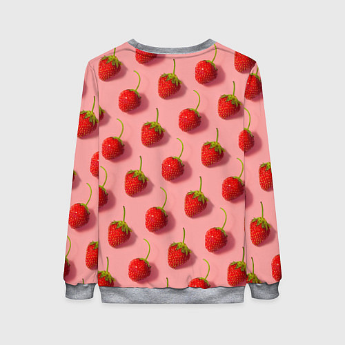 Женский свитшот Strawberry Pattern / 3D-Меланж – фото 2