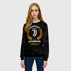 Свитшот женский Лого Juventus и надпись Legendary Football Club на, цвет: 3D-черный — фото 2