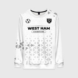 Свитшот женский West Ham Champions Униформа, цвет: 3D-белый