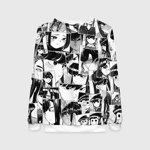 Женский свитшот Komi san pattern / 3D-Белый – фото 2