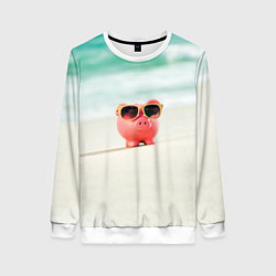 Женский свитшот Свинка на отдыхе