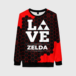 Свитшот женский Zelda Love Классика, цвет: 3D-черный