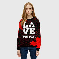 Свитшот женский Zelda Love Классика, цвет: 3D-черный — фото 2