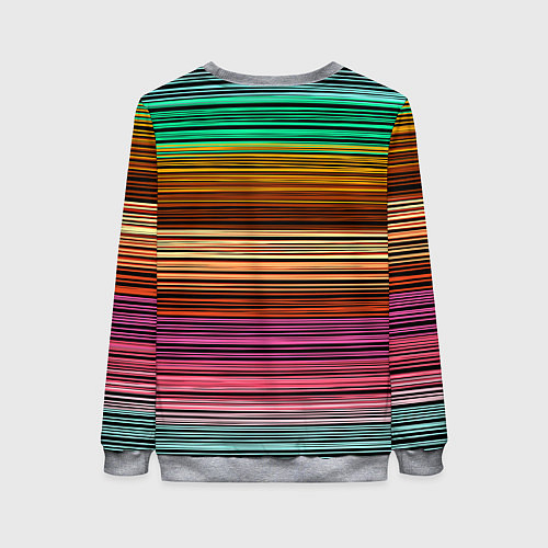 Женский свитшот Multicolored thin stripes Разноцветные полосы / 3D-Меланж – фото 2