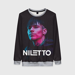 Свитшот женский Нилетто - портрет, цвет: 3D-меланж