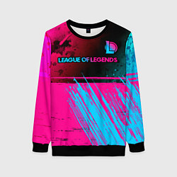Свитшот женский League of Legends Neon Gradient, цвет: 3D-черный
