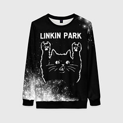Женский свитшот Группа Linkin Park и Рок Кот