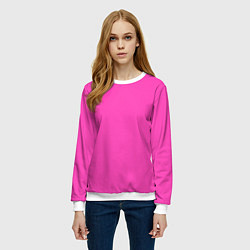 Свитшот женский Яркий розовый из фильма Барби, цвет: 3D-белый — фото 2
