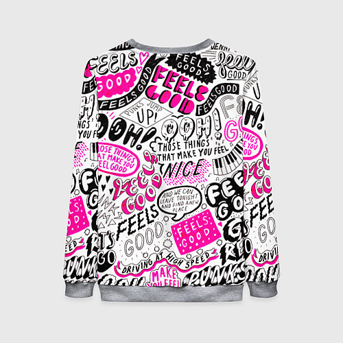 Женский свитшот THOSE THINGS THAT MAKE YOU FEEL / 3D-Меланж – фото 2