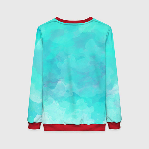 Женский свитшот Surf - девушка / 3D-Красный – фото 2