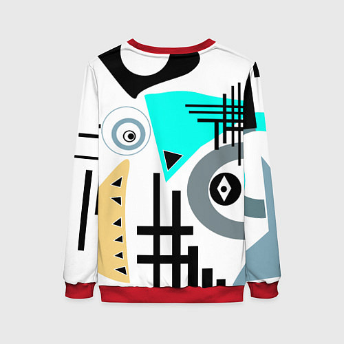 Женский свитшот Абстрактный современный дизайн / 3D-Красный – фото 2