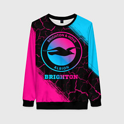 Свитшот женский Brighton Neon Gradient, цвет: 3D-черный